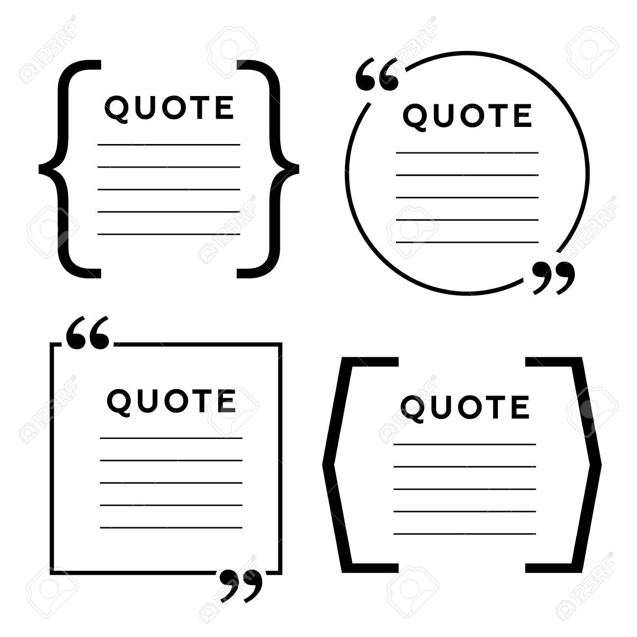 quote blank template quote bubble empty template circle business
