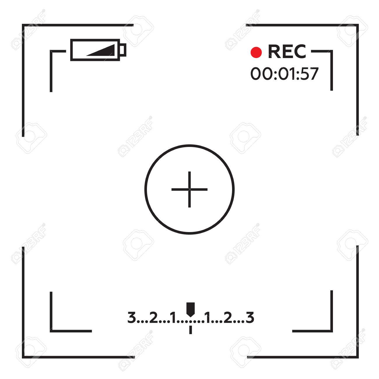 camera viewfinder template focusing screen of the camera