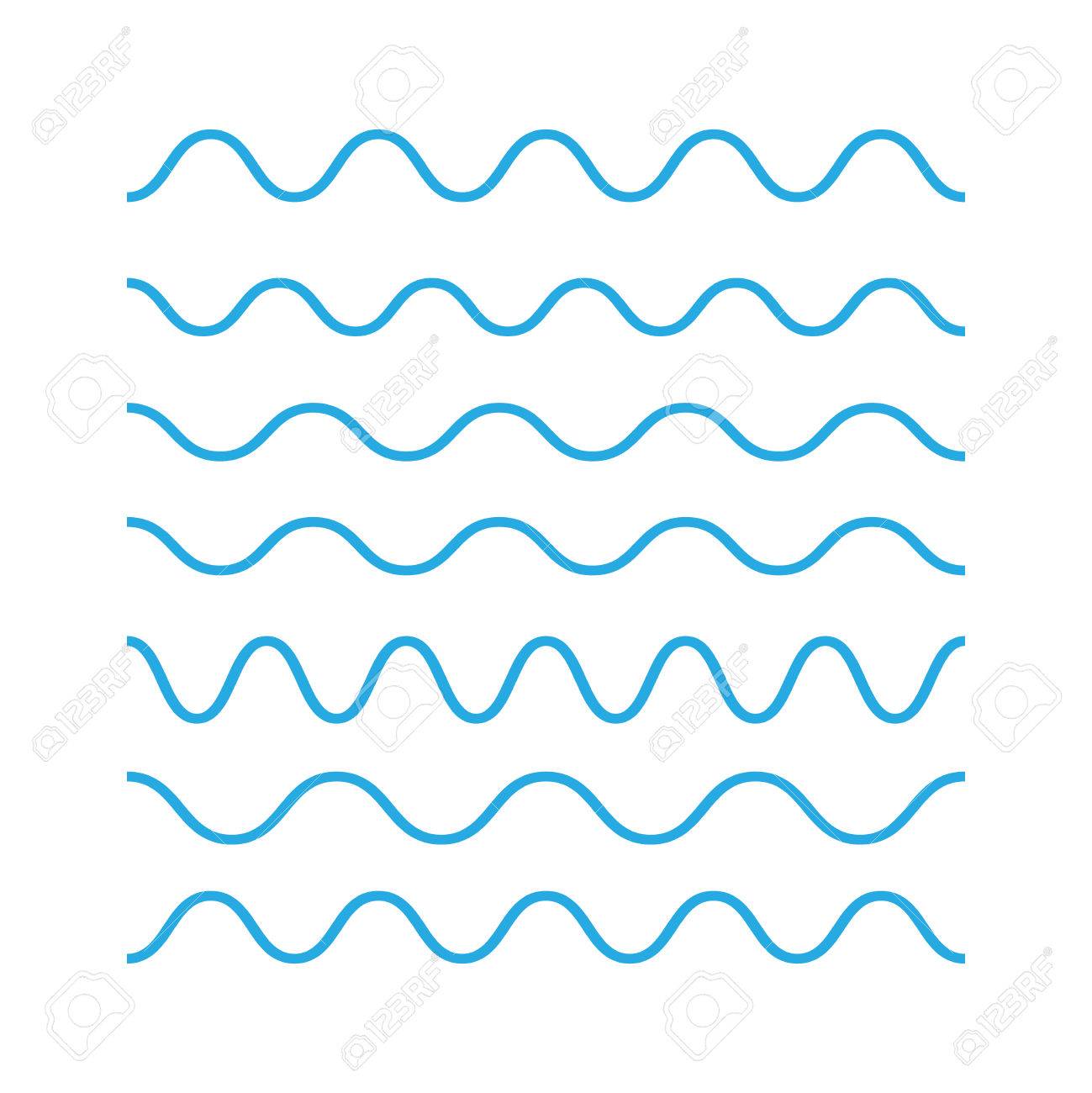 wellenumriss ikone modernes minimales flaches design wave dünne design wave