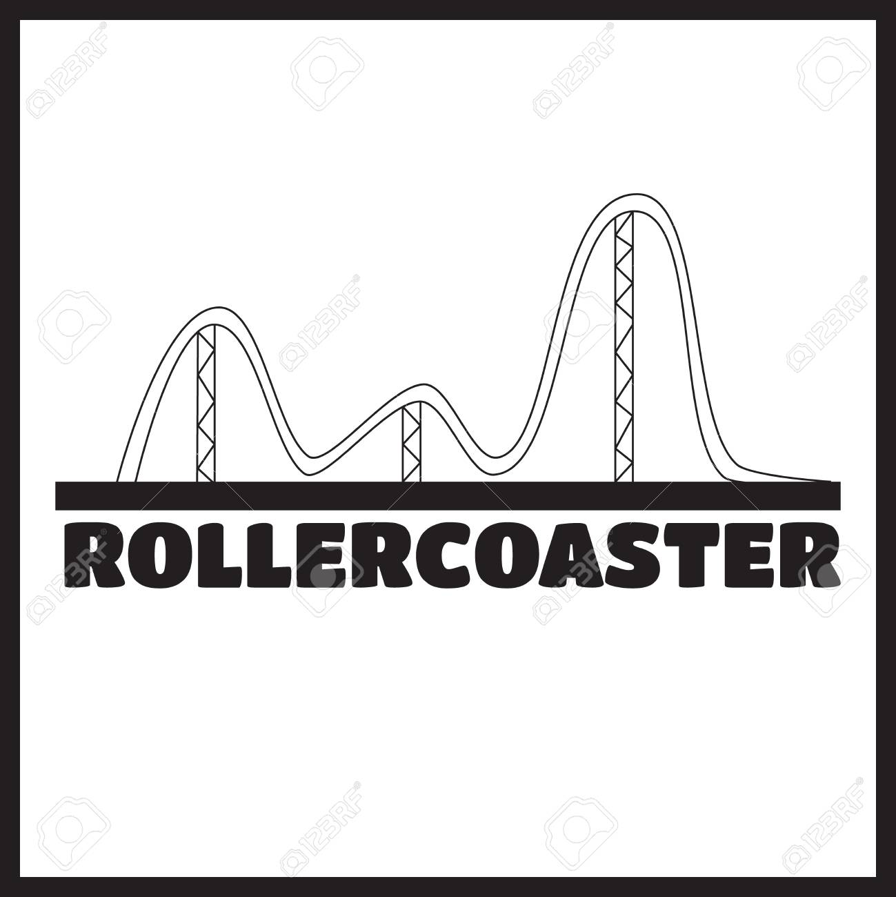 ローラー コースターのベクトル ジェット コースターや遊園地のローラー のイラスト素材 ベクタ Image