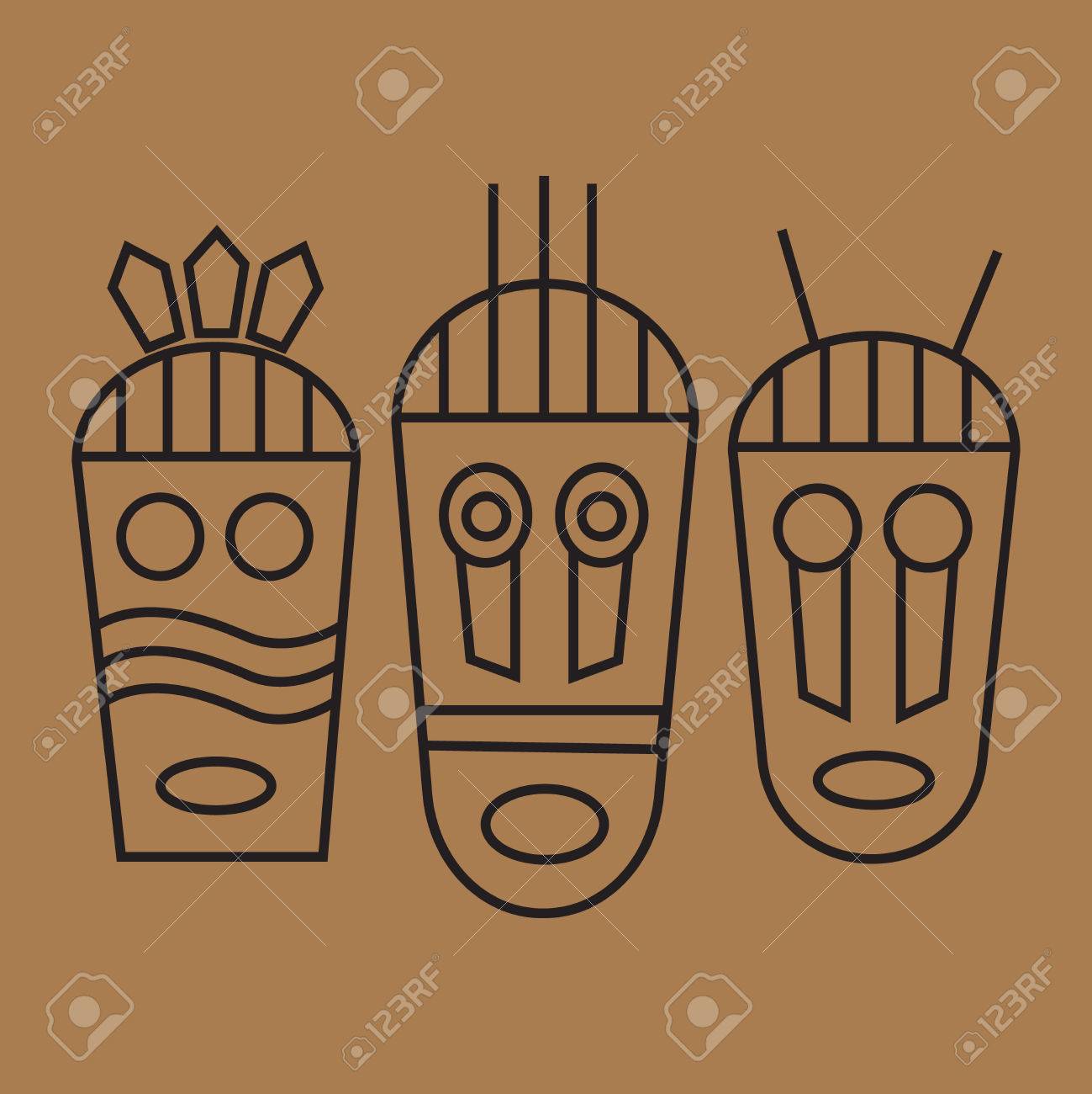 部族の Mas のアイコン アフリカの民族部族マスク ベクター 部族の仮面 のイラスト素材 ベクタ Image 部族の Mas のアイコン アフリカの民族部族マスク ベクター 部族の仮面 のイラスト素材 ベクタ Image