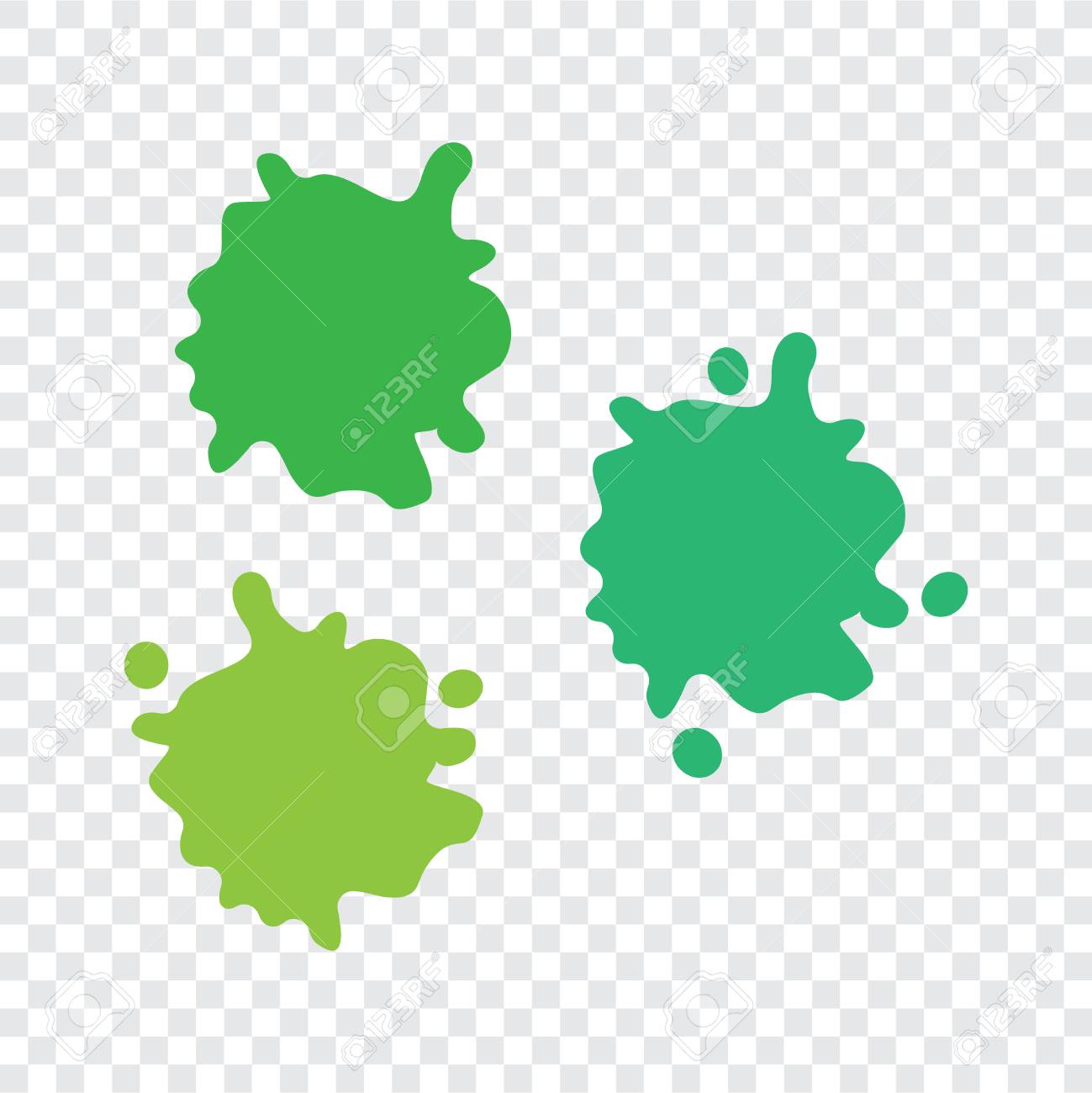 緑のスライムのベクトルを市松模様の背景を透明に設定 のイラスト素材 ベクタ Image
