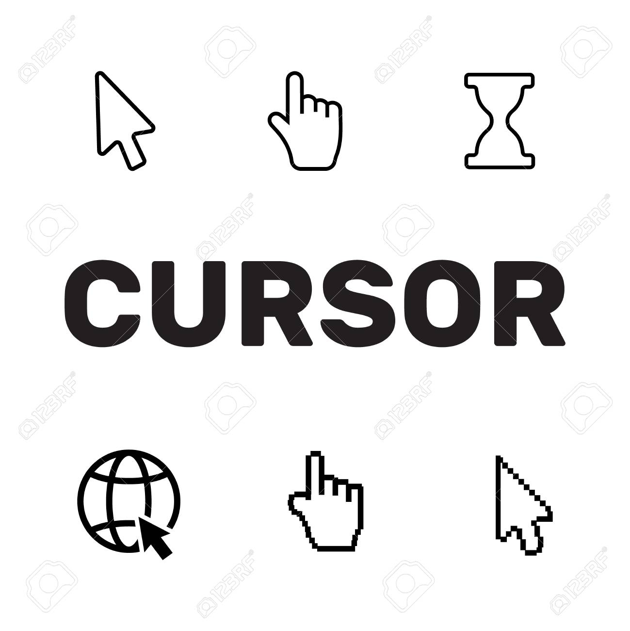 pixel cursors icons mouse