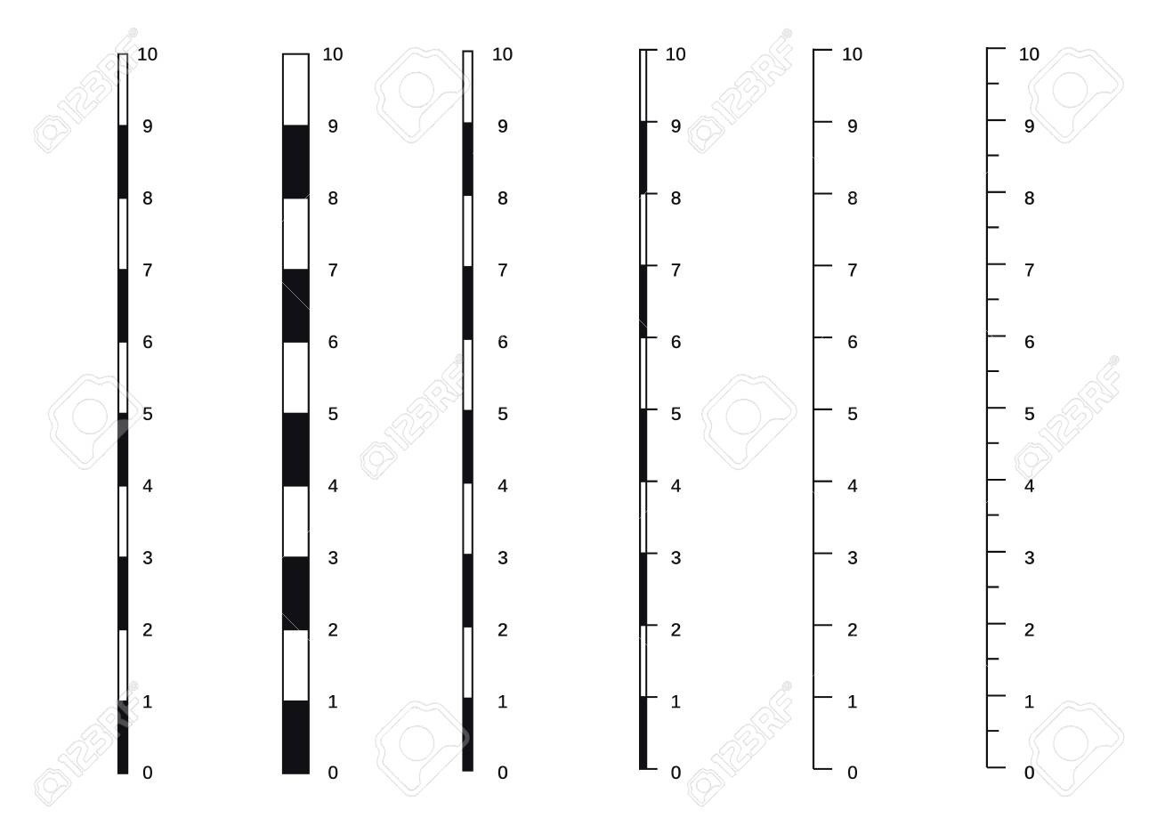 Map Scales Graphics For Measuring Distances. Scale Measure Map ...