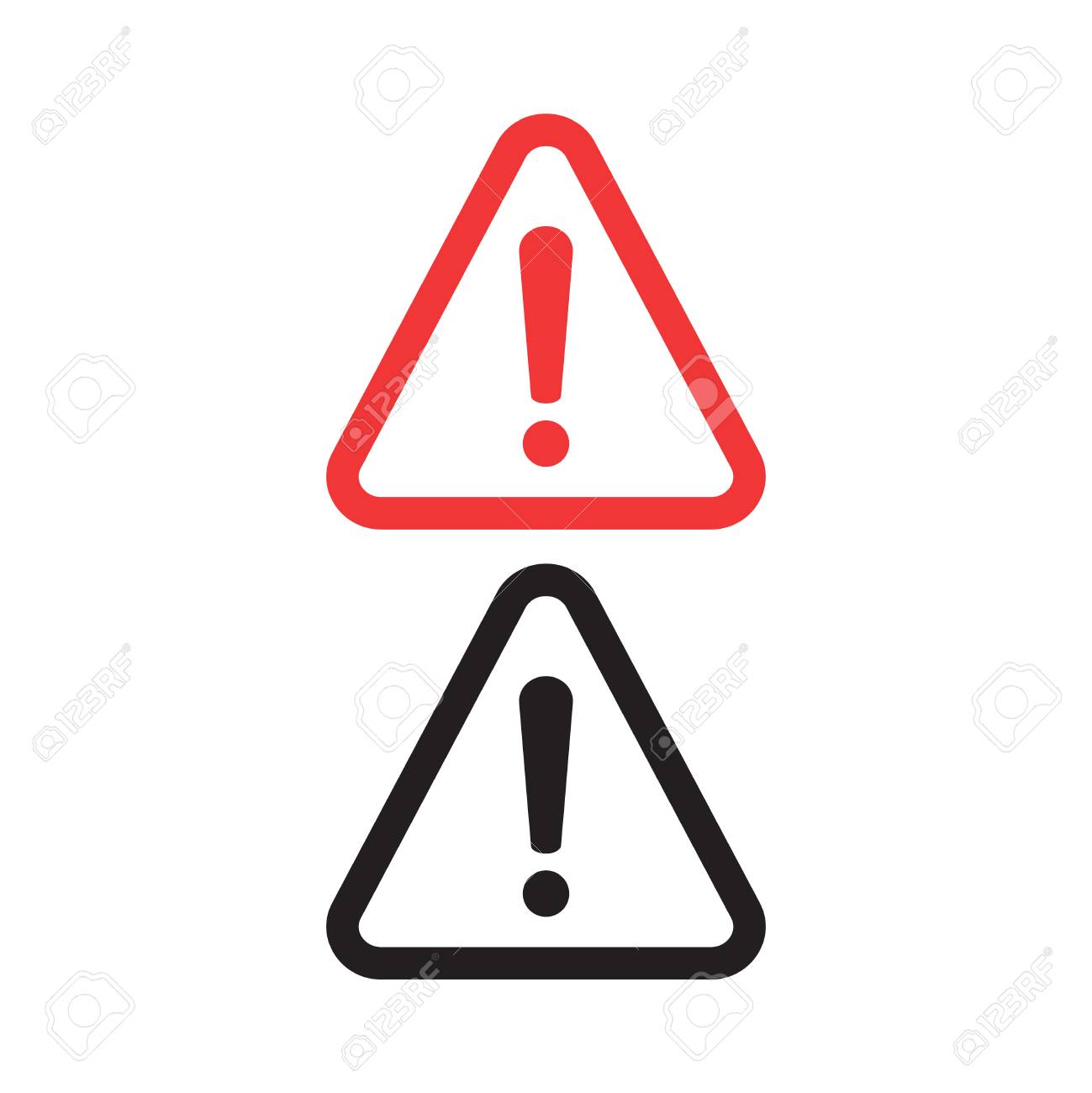 Warning Icon Vector The Attention Icon Danger Symbol Alert Icon Royalty Free Cliparts Vectors And Stock Illustration Image 117044262