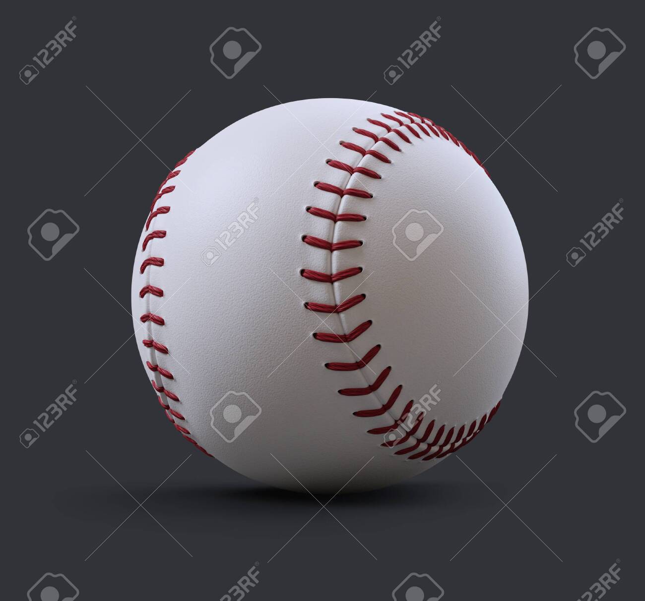 A baseball on a gray background . 3d render illustration - 139807301 A baseball on a gray background . 3d render illustration - 139807301