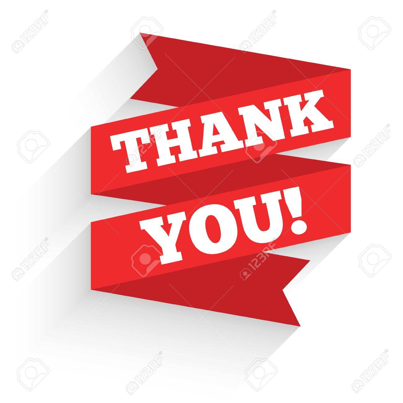 red color thank you ribbon vector royalty free cliparts vectors
