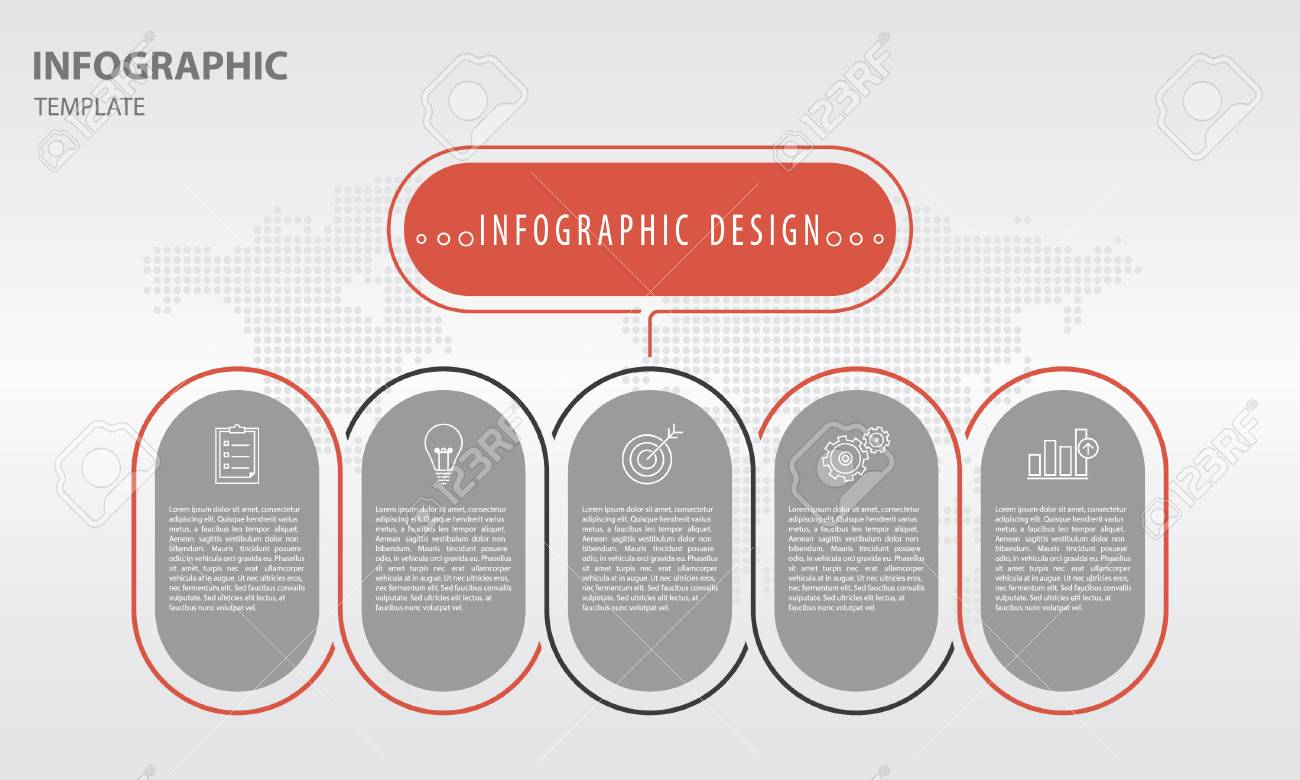 infographic template design for presentation with 4 options royalty