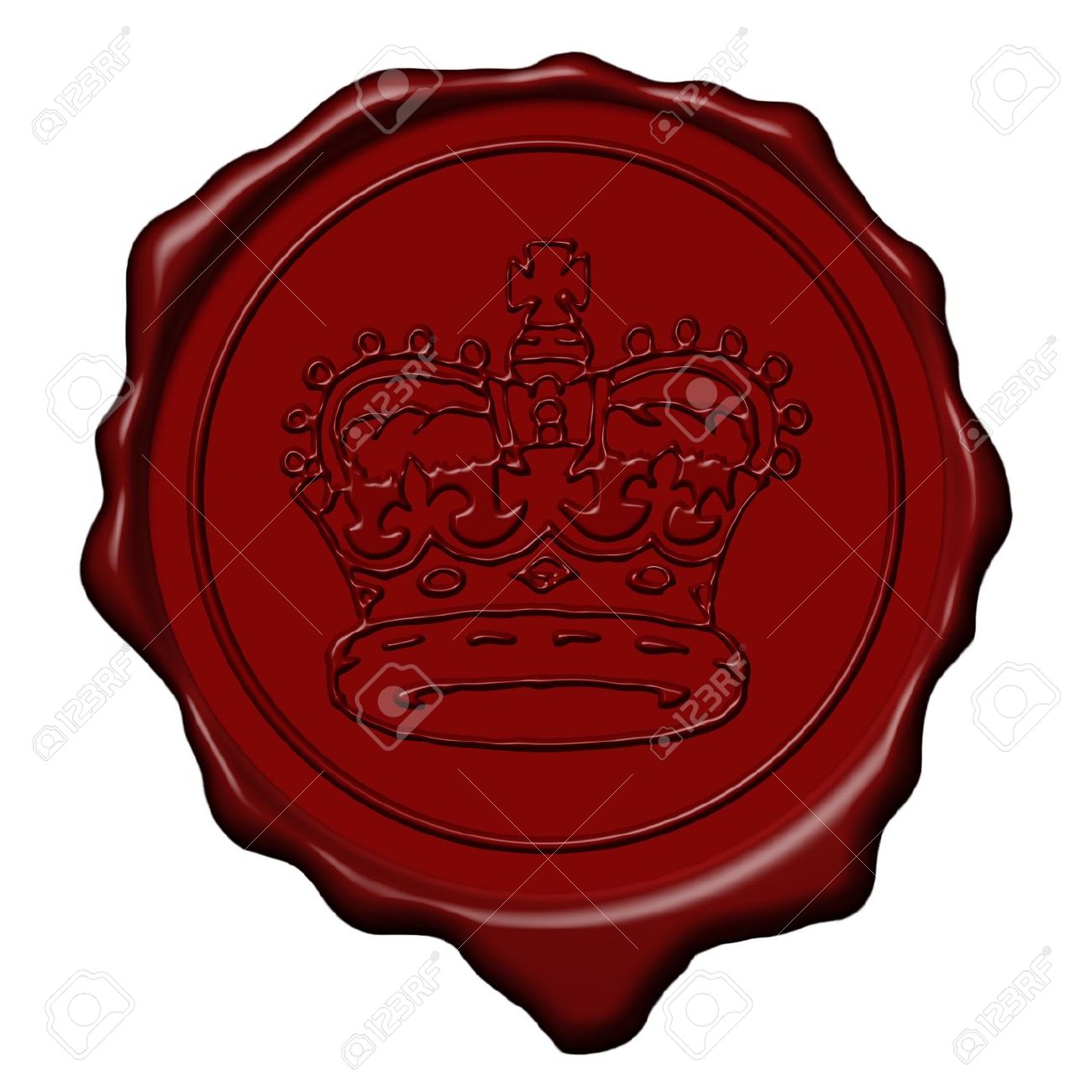 red royal crown wax seal used to sign and close letters stock photo letter wax seal
