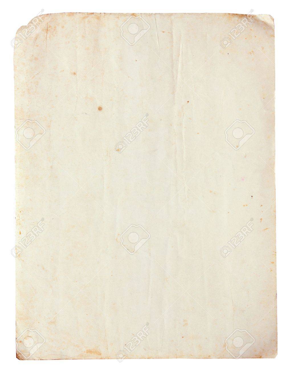 blank aged paper texture isolated on white - Stock Photo - Dissolve