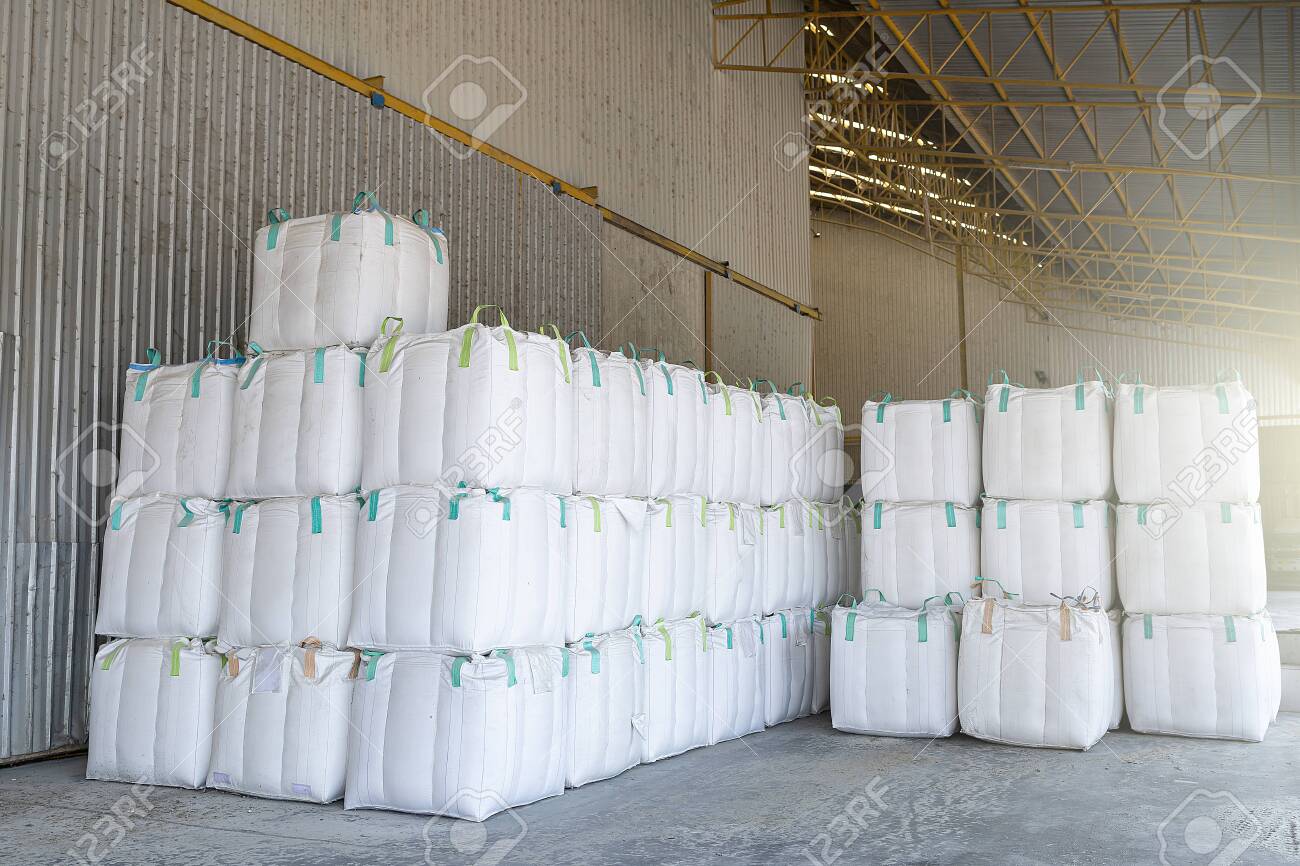 White Jumbo Bags Of Rice Is A Rice Storage System And Easy To Transport And Count Stock Photo Picture And Royalty Free Image Image 139309028