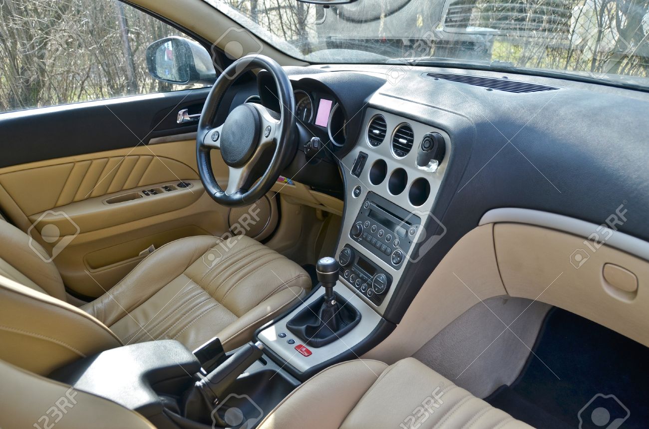 This Is A View Of Luxury Car Alfa Romeo 159 Interior Details