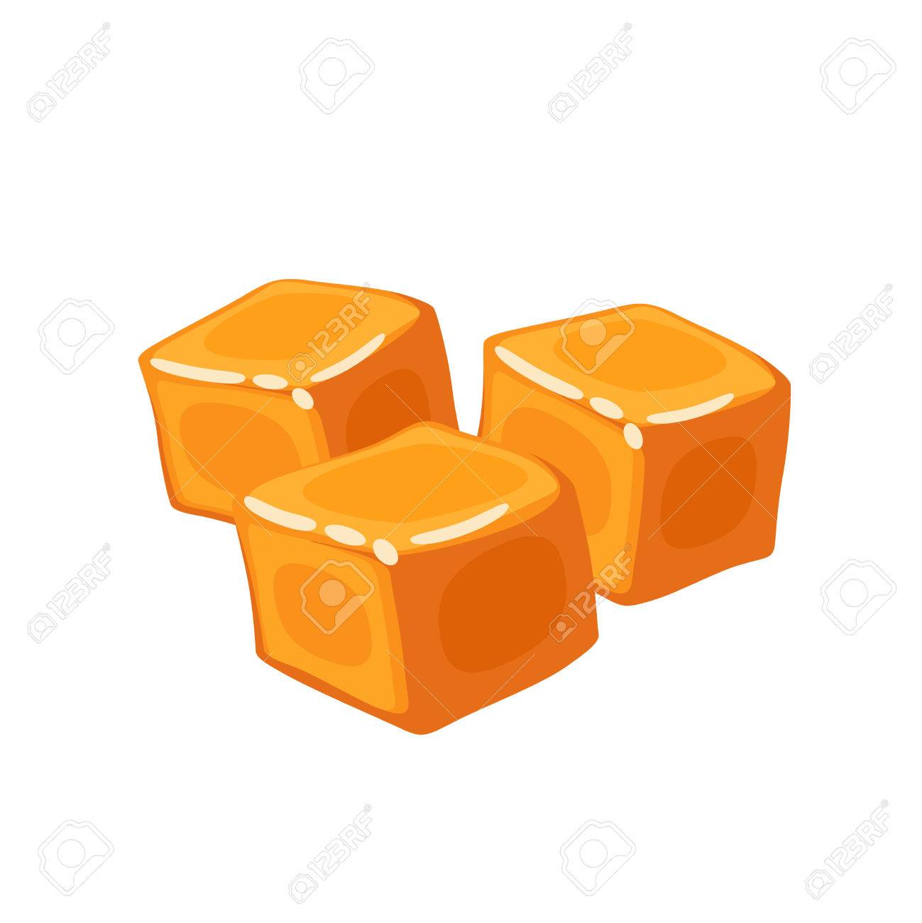 キャラメルの作品。ベクトル図のフラット アイコンは、白で隔離。 の