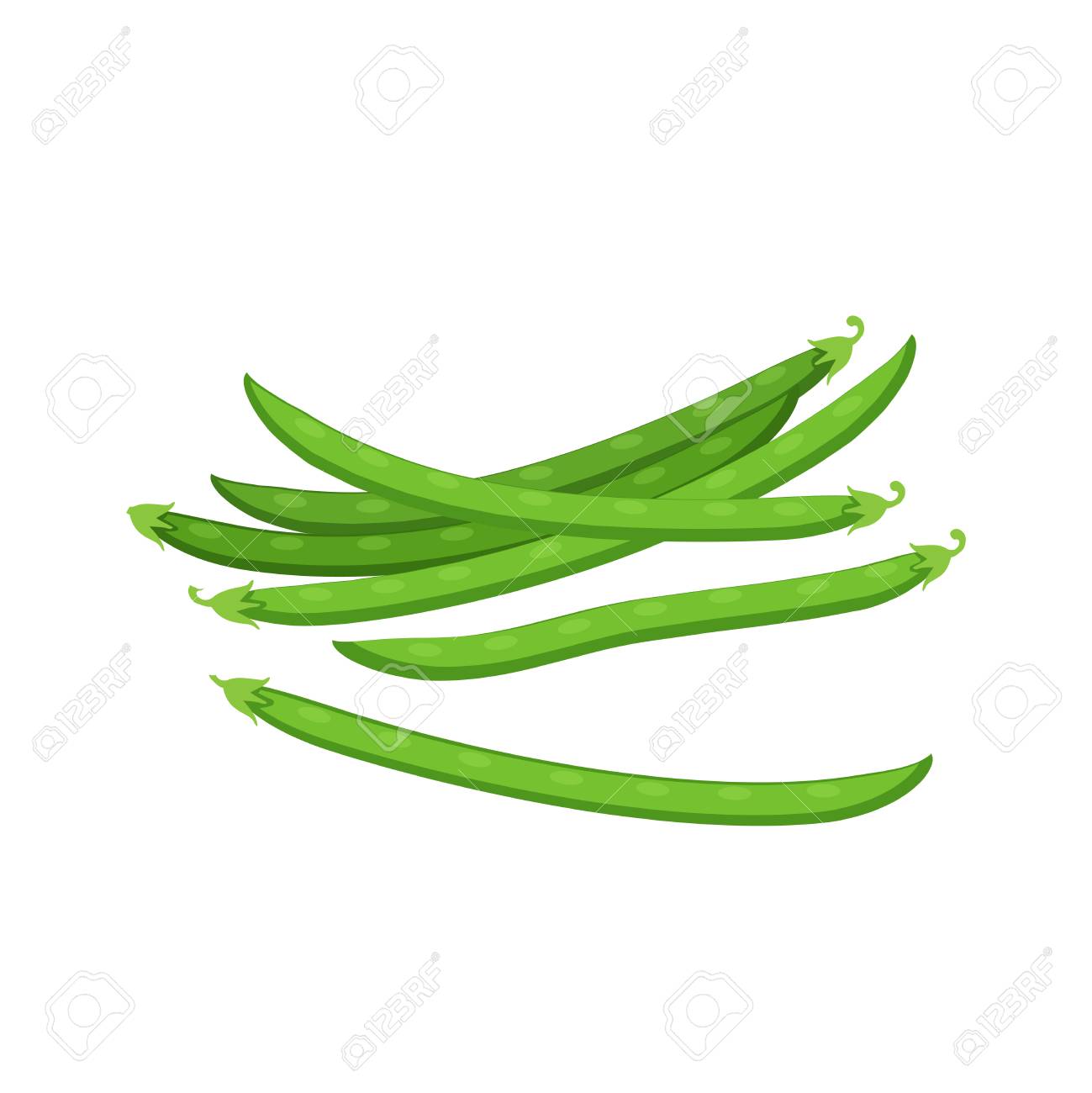 Des Legumes Gousses De Haricot Vert Icone Plate De Bande