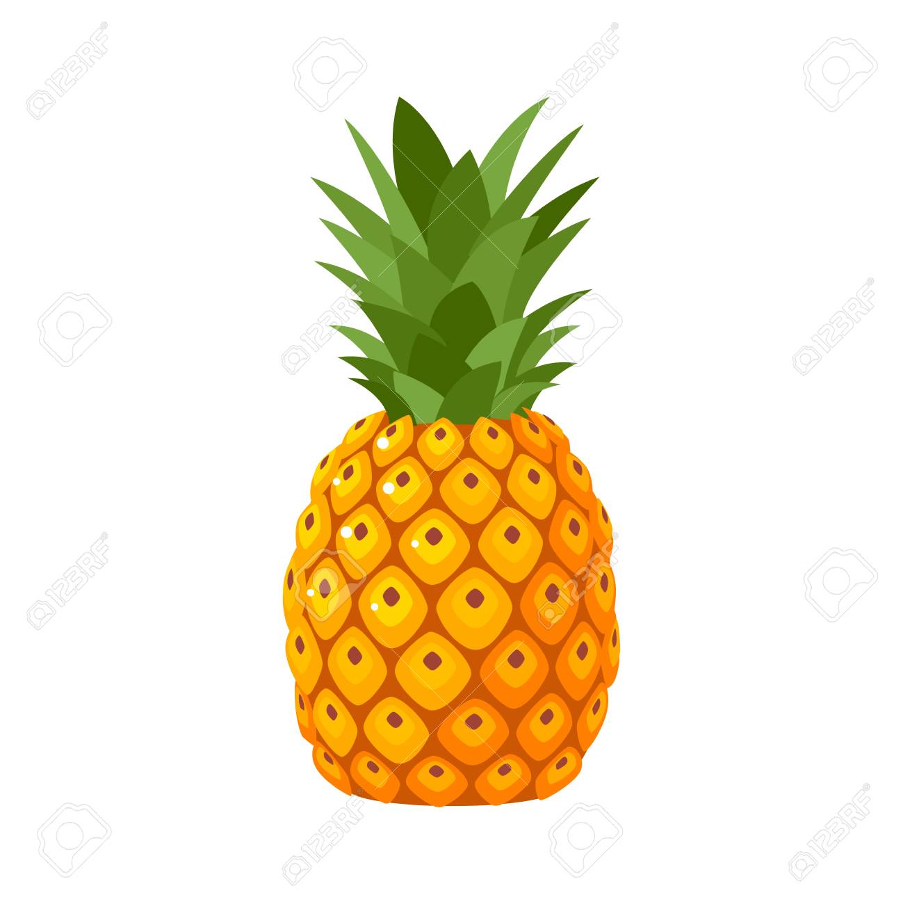 summer fruits for healthy lifestyle pineapple fruit vector pineapple fruit