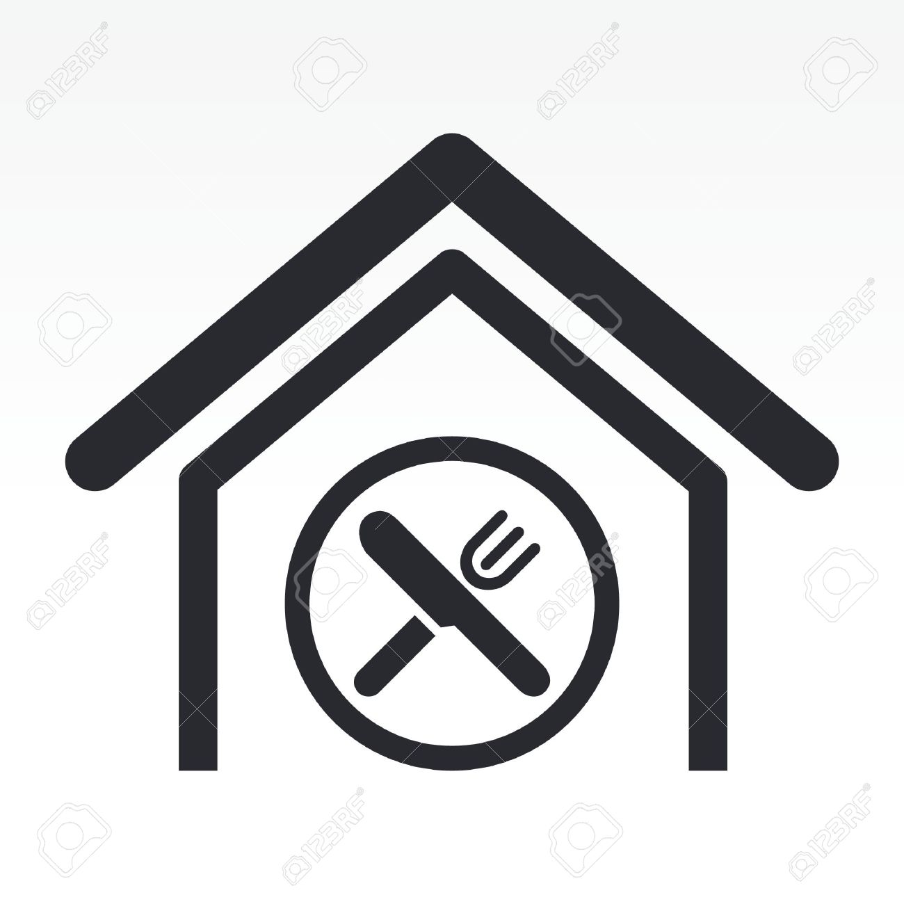 1 つは分離されたレストラン アイコンのベクトル イラスト のイラスト素材 ベクタ Image