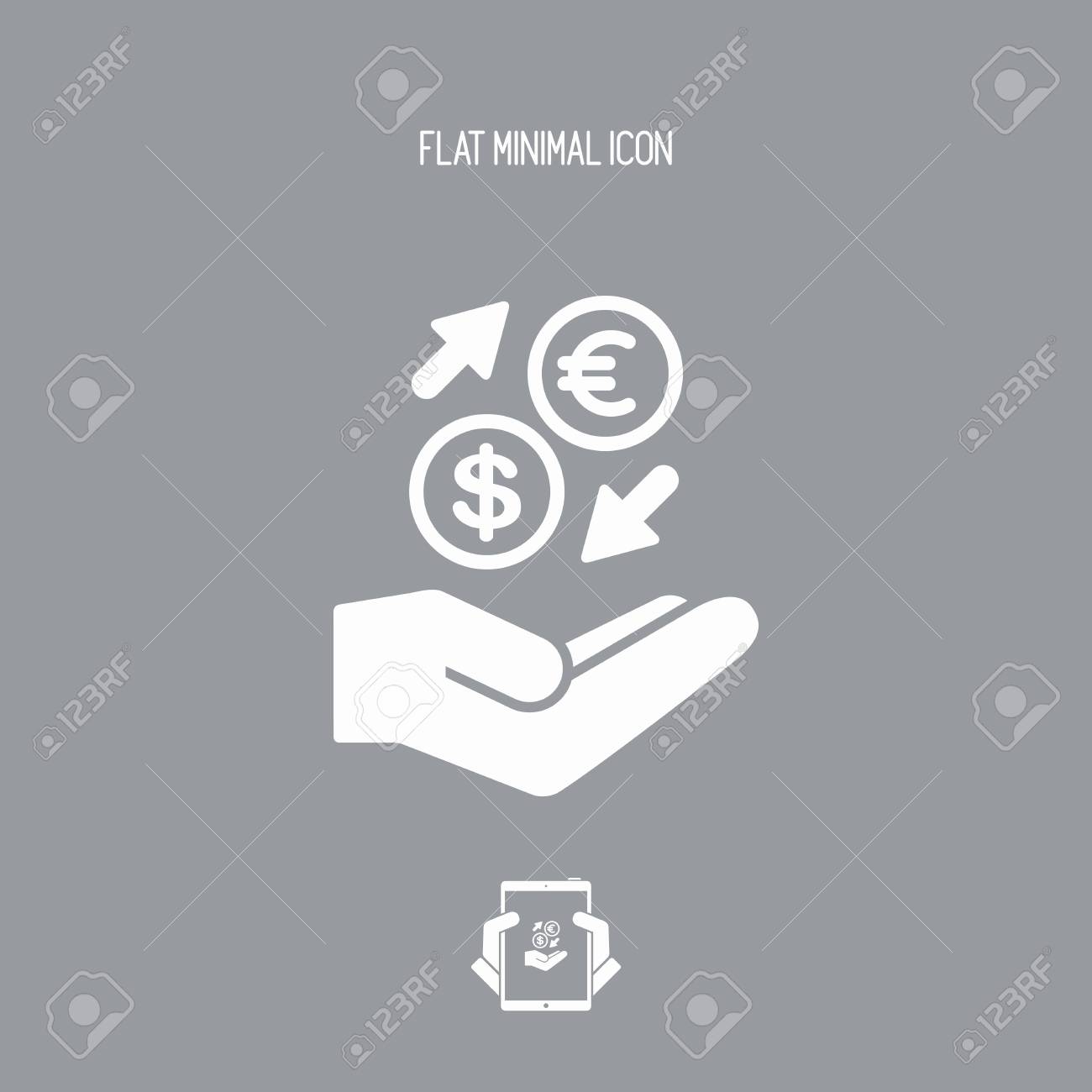 Money Exchange Services Euro Dollar Minimal Icon - 