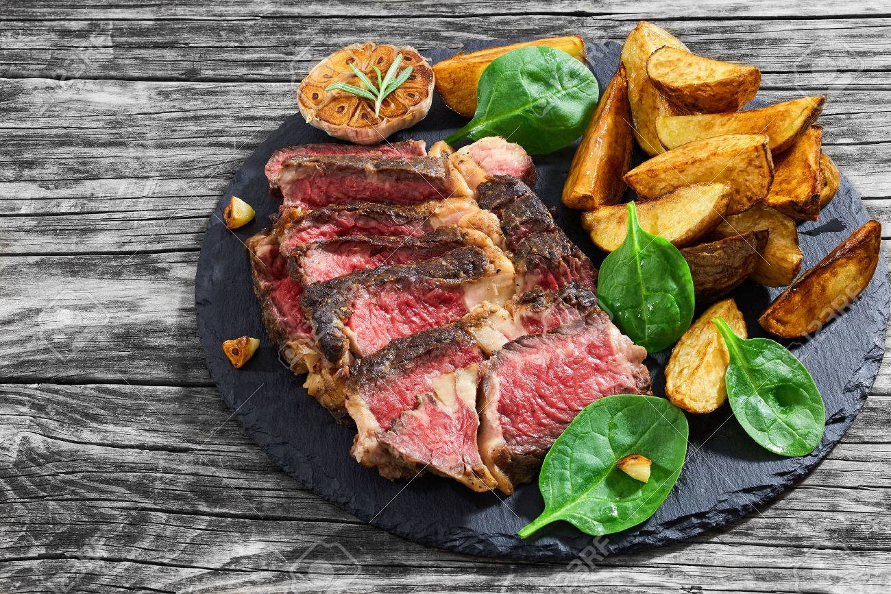 juicy rib eye beef