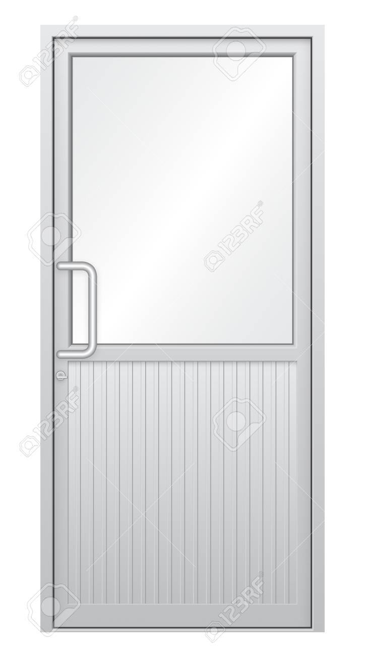 白い背景の上のアルミニウム ドアのイラスト の写真素材 画像素材