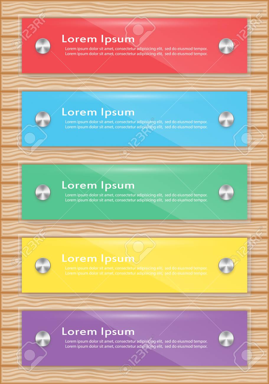 木材の背景上のアクリル板のイラスト のイラスト素材 ベクタ Image