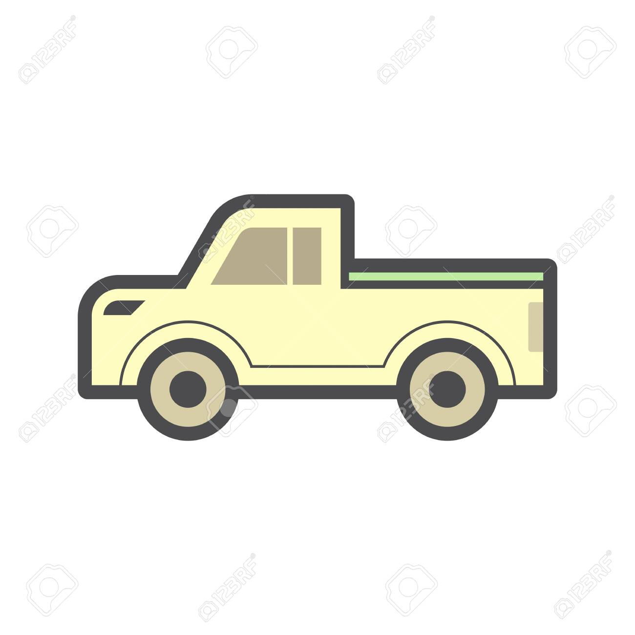 Pickup Truck Accessory Or Tonneau Cover Or Bed Truck Cover Vector Royalty Free Cliparts Vectors And Stock Illustration Image 140727482