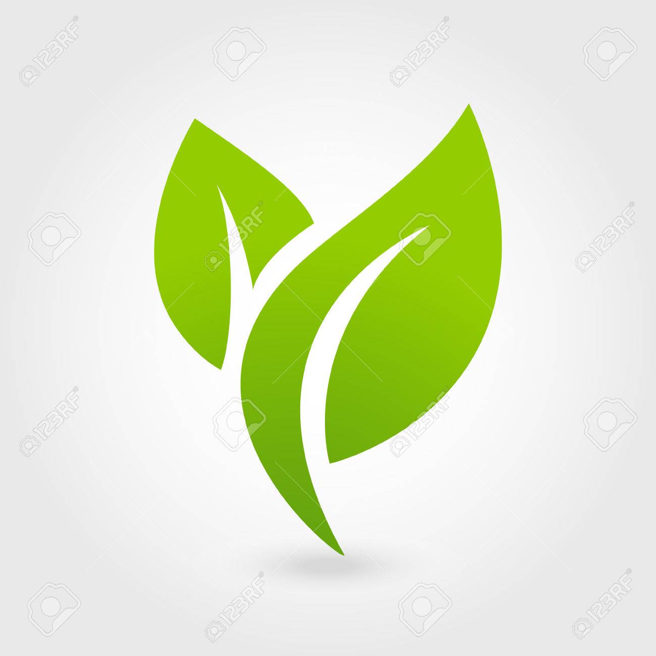 Abstract leafs care vector logo icon. Eco icon with green leaf. - 50559166 Abstract leafs care vector logo icon. Eco icon with green leaf. - 50559166