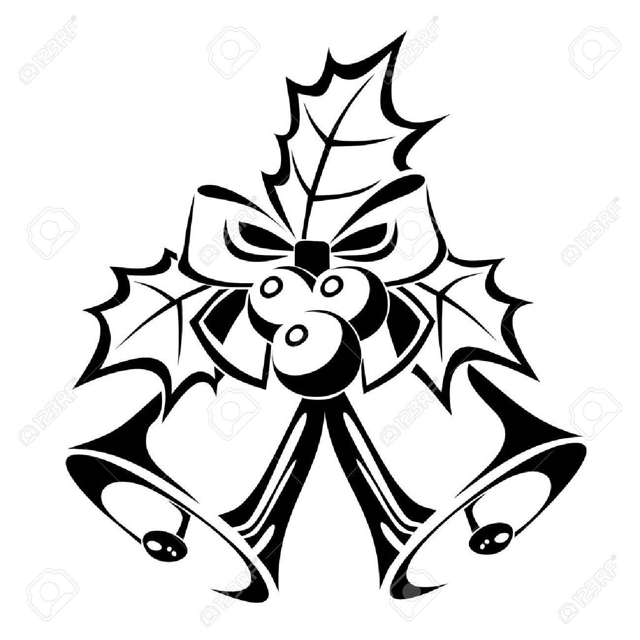 black silhouette of christmas bells royalty free cliparts vectors and stock illustration image 18272634 black silhouette of christmas bells