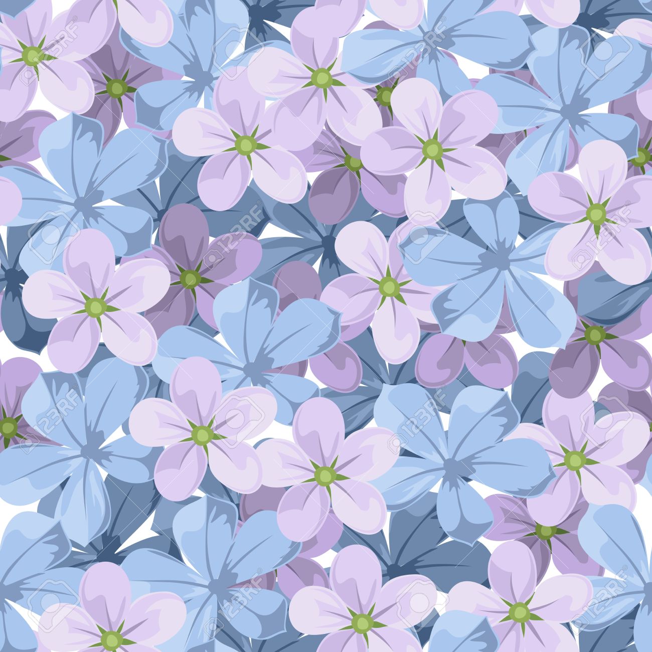 seamless background with blue and purple flowers vector blue and violet flowers