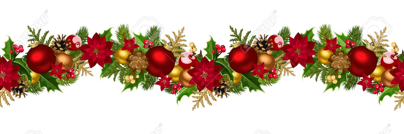 poinsettia border horizontal