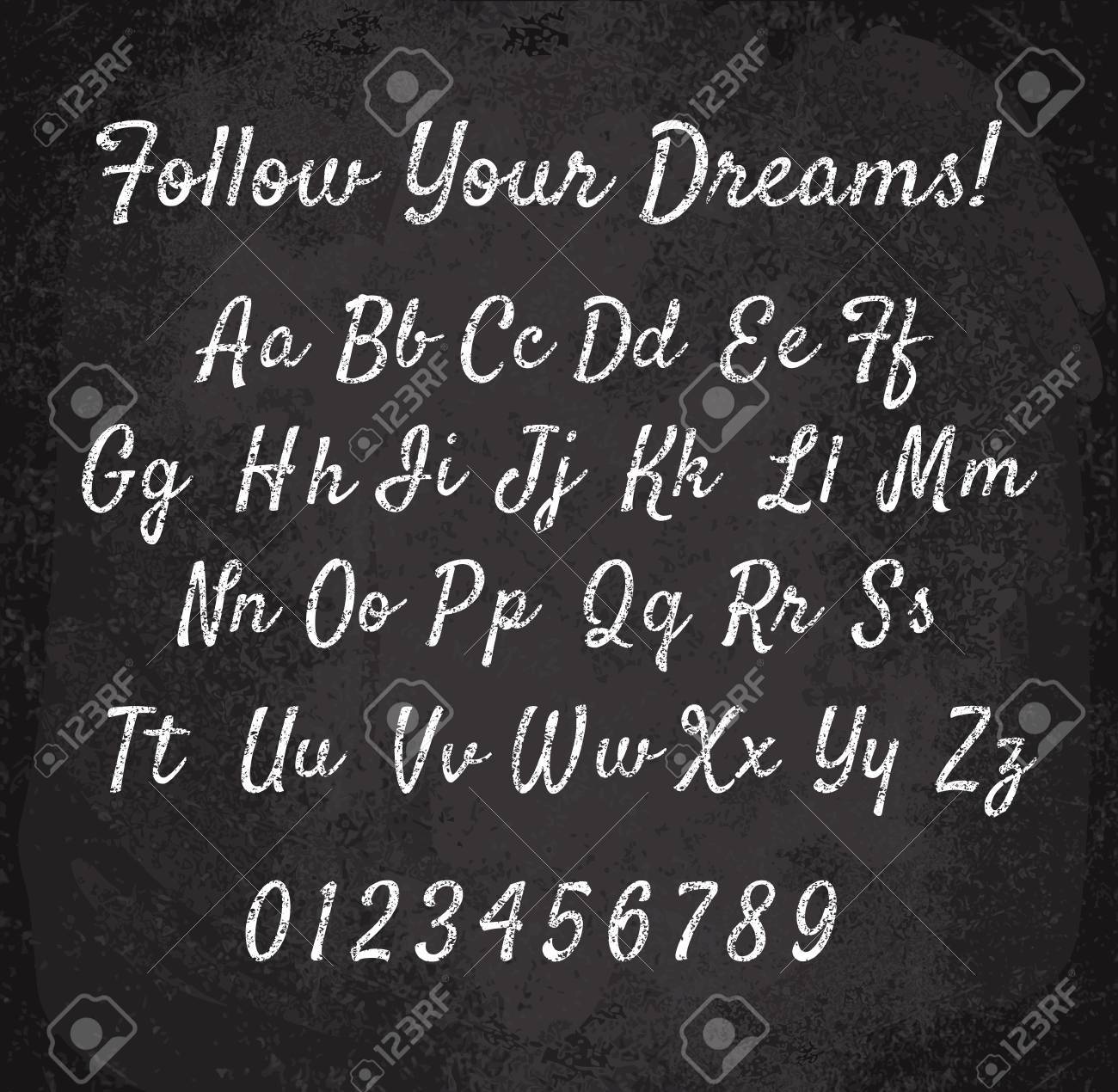 illustration of chalked alphabet. Imitation texture of chalk - 39186012 illustration of chalked alphabet. Imitation texture of chalk - 39186012