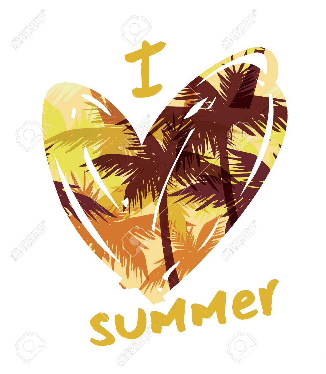 Tropical summer print with slogan for t-shirt graphic and other uses. Vector illustration. - 40912373 Tropical summer print with slogan for t-shirt graphic and other uses. Vector illustration. - 40912373