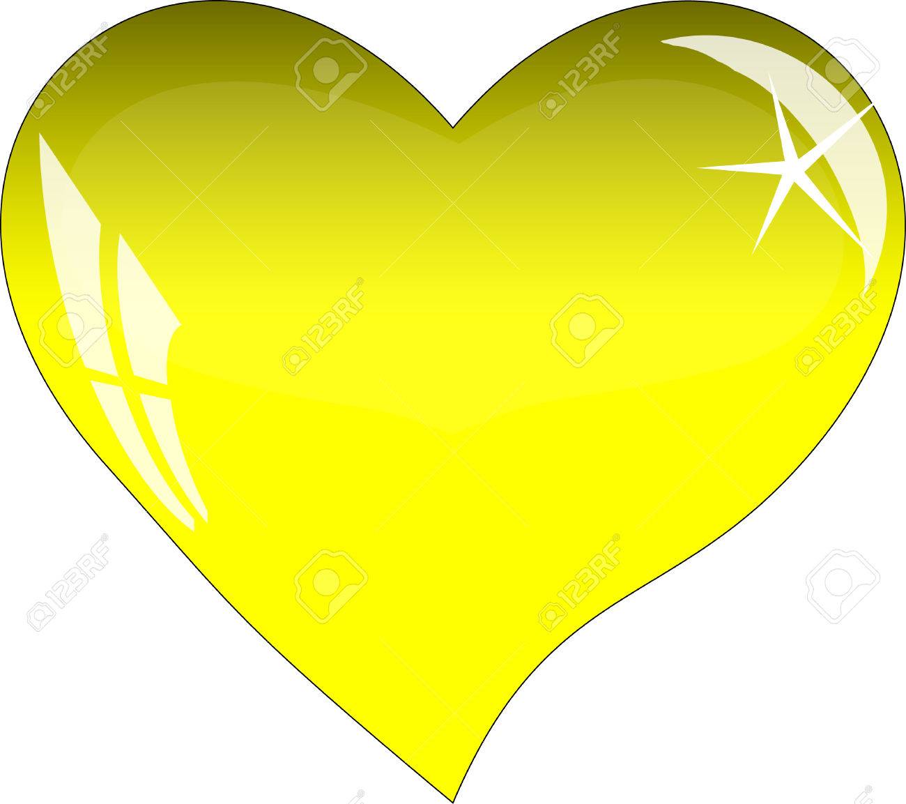 Gelbes Herz Mit Reflexionen Auf Einem Weissen Hintergrund Gelbe Glas Herz Lizenzfrei Nutzbare Vektorgrafiken Clip Arts Illustrationen Image 50114244