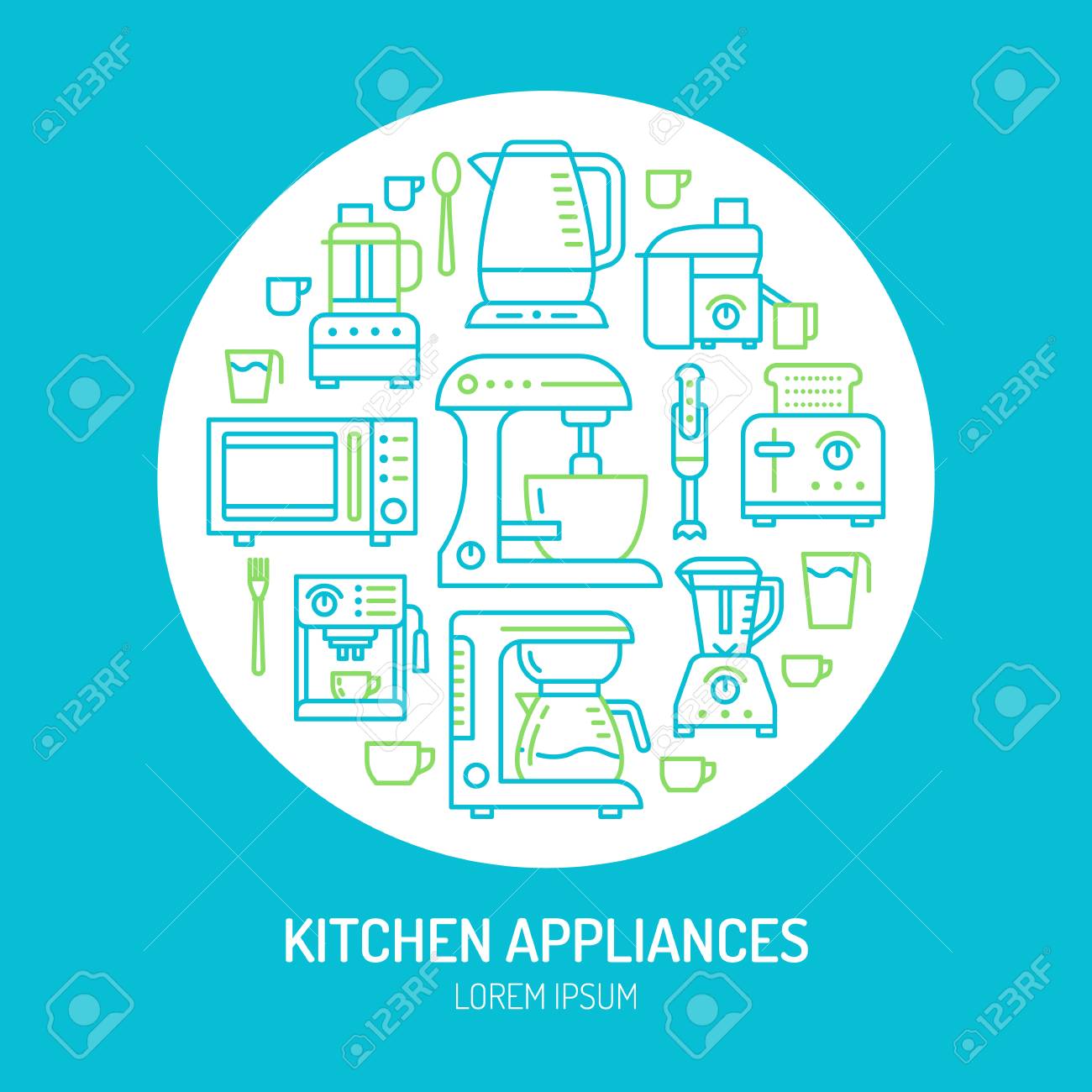 Kitchen Utensils and Household Appliances Banner Templates Set with Place  for Text, Design Element Can Be Used for Flyer, Voucher, Certificate  Illustration 56618707 Vector Art at Vecteezy, image size:1300x1300