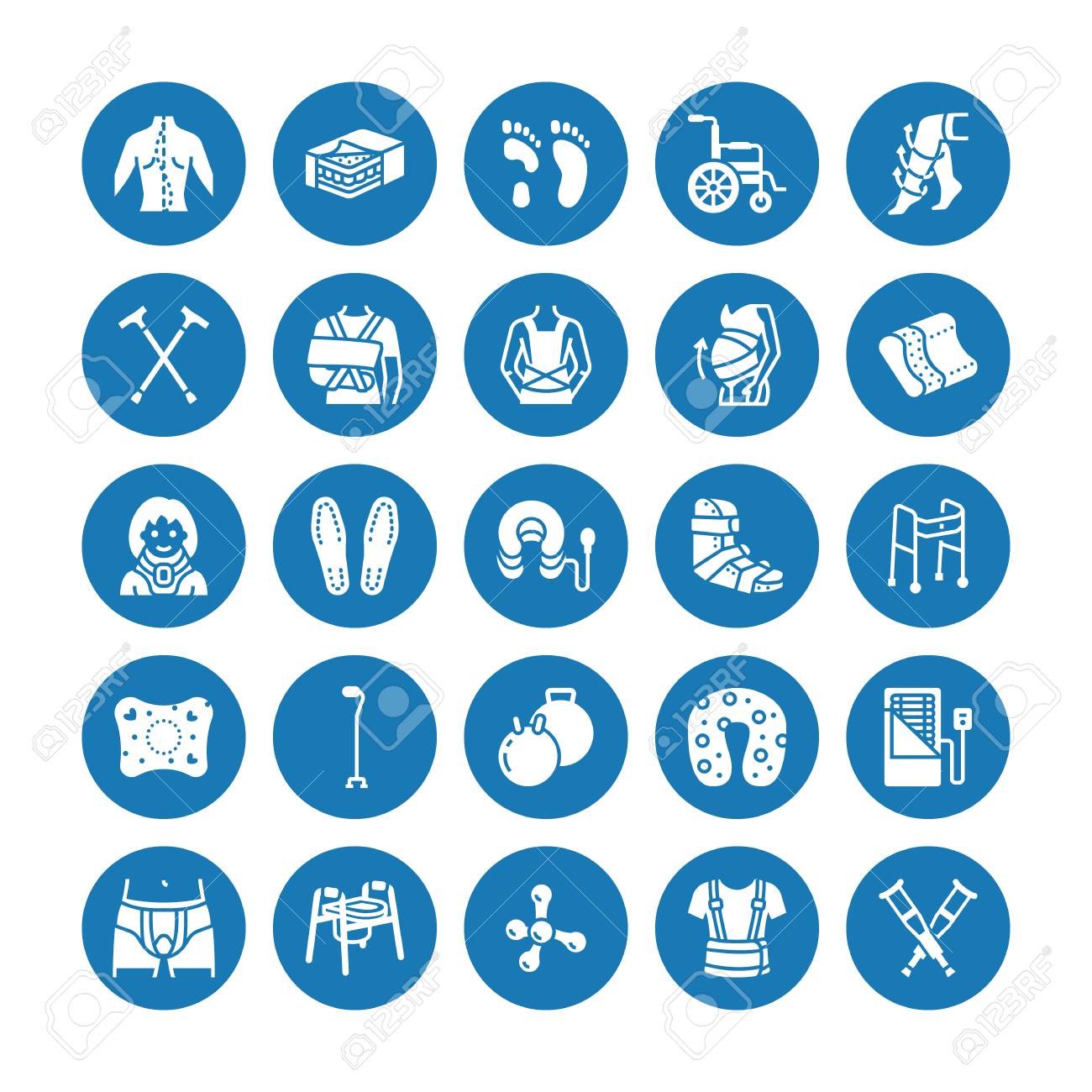 Orthopedics, trauma rehabilitation glyph icons. Crutches, mattress pillow, cervical collar, walkers, medical rehab goods. Health care signs for clinic, hospital. Solid silhouette pixel perfect 64x64. - 103583232 Orthopedics, trauma rehabilitation glyph icons. Crutches, mattress pillow, cervical collar, walkers, medical rehab goods. Health care signs for clinic, hospital. Solid silhouette pixel perfect 64x64. - 103583232