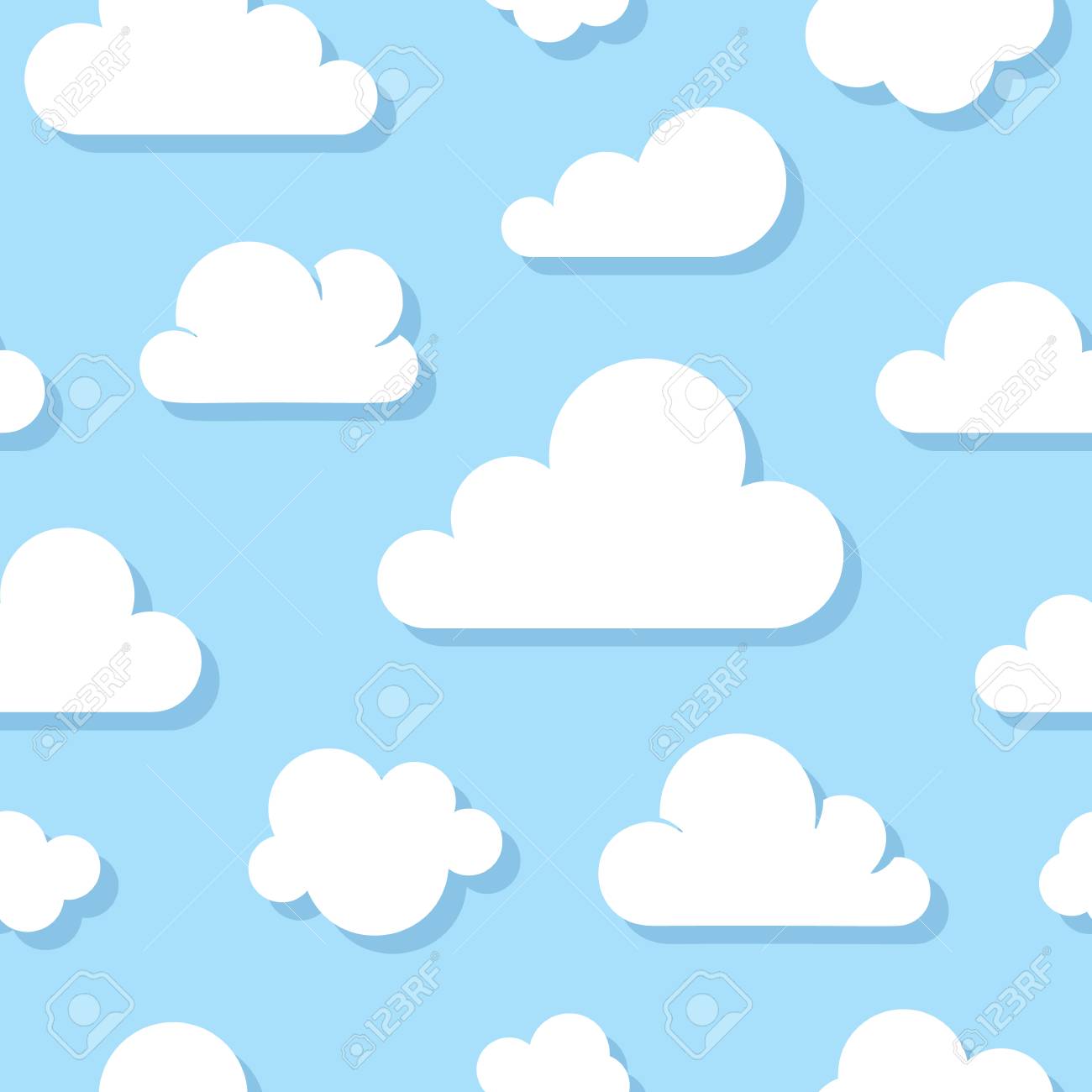 Cute Baby Seamless Pattern With Blue Sky With White Clouds Flat Royalty Free Cliparts Vectors And Stock Illustration Image 104314461 cute baby seamless pattern with blue sky with white clouds flat