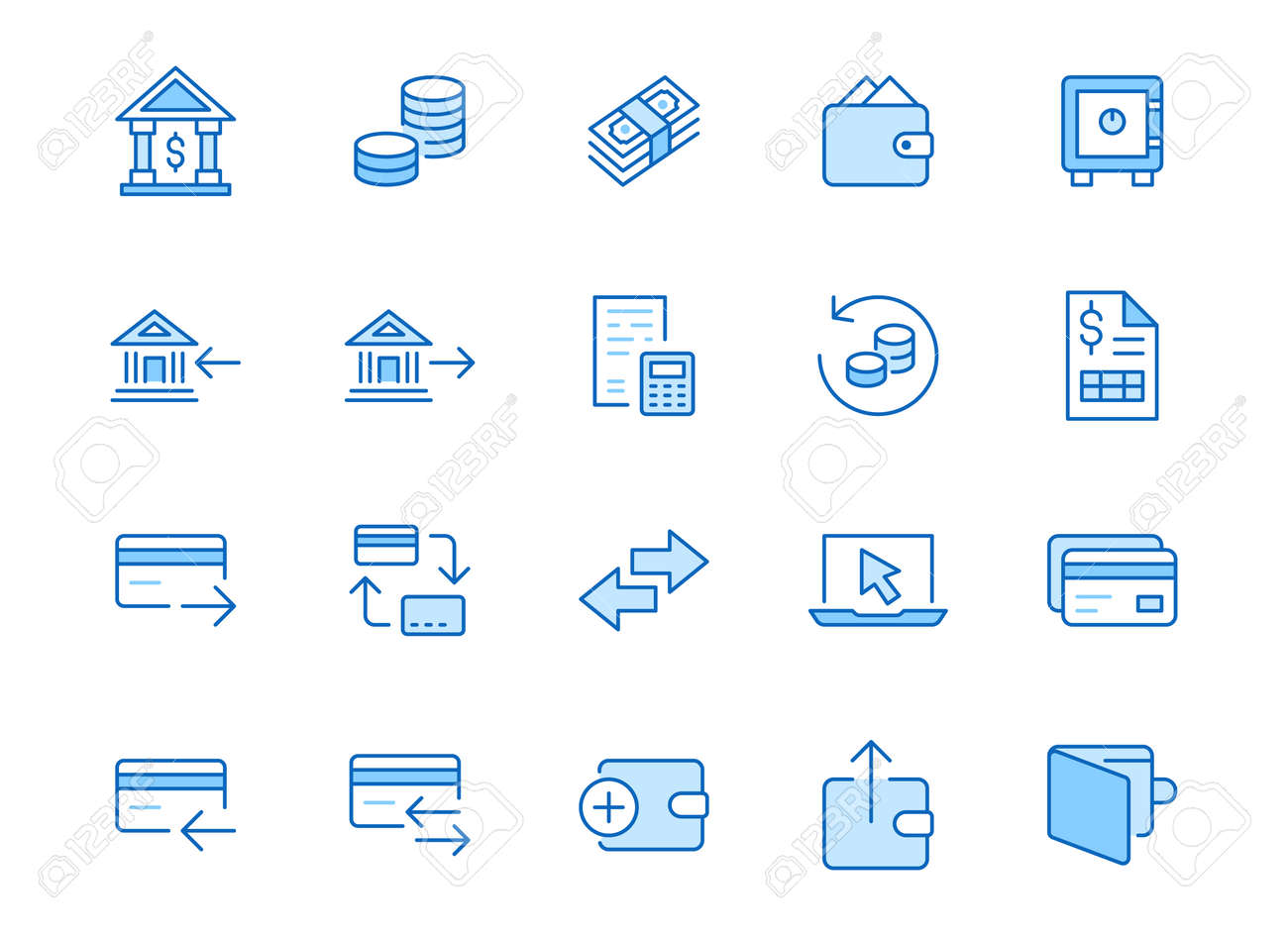 Finance line icon set. Money transfer, bank account, credit card payment cash back minimal vector illustration. Simple outline sign for online banking application. Blue color, Editable Stroke. - 160075229 Finance line icon set. Money transfer, bank account, credit card payment cash back minimal vector illustration. Simple outline sign for online banking application. Blue color, Editable Stroke. - 160075229