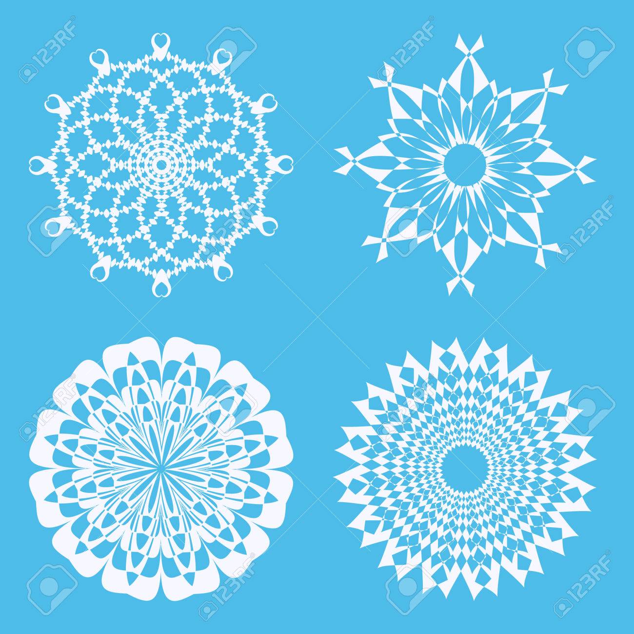vector set of abstract circular patterns royalty free cliparts