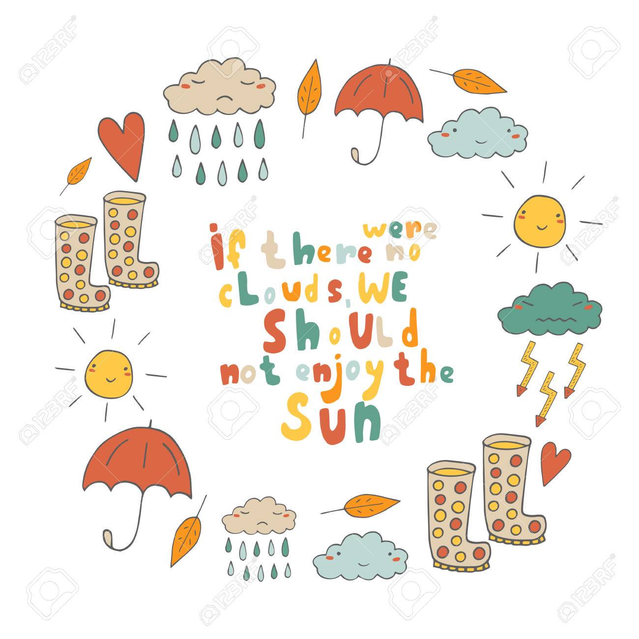 かわいい落書きカード フレーム 背景 モチベーション インスピ