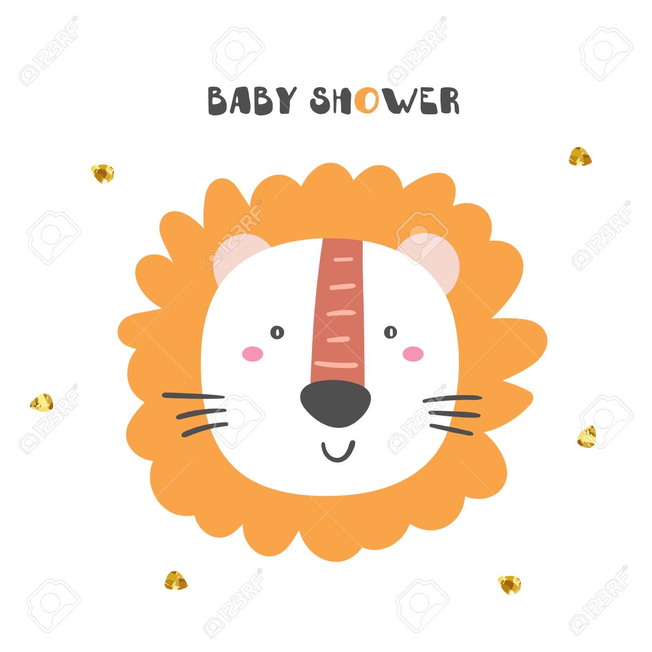 Adorable poster with doodle lion for youngsters.Little one shower card, postcard,.. picture relating to Baby Shower Card Printable identify Lovable poster with doodle lion for small children.Little one shower card, postcard,..