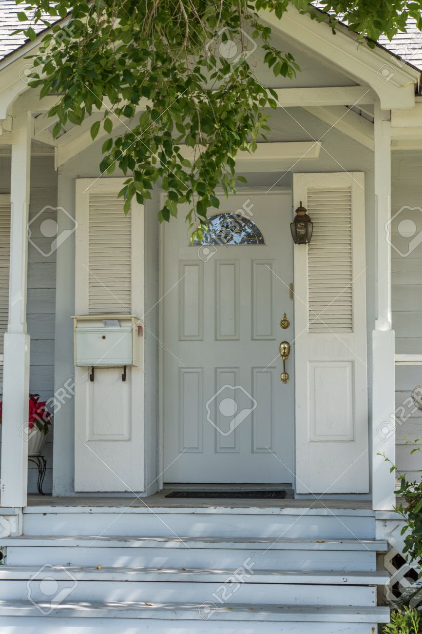 House Entrance Door With Half Moon Lite And Side Panels