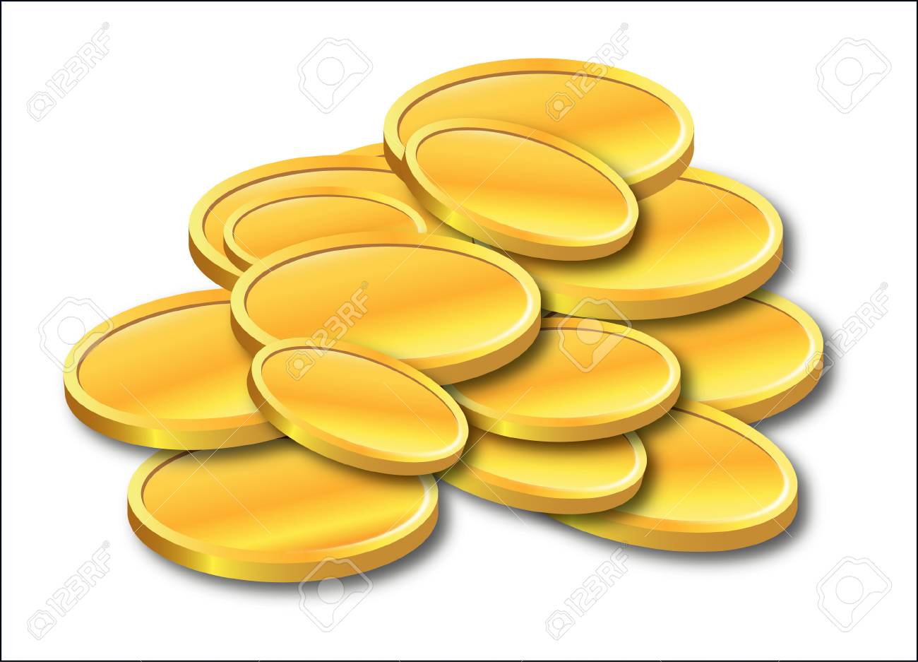 多くの金貨ベクトルイラスト のイラスト素材 ベクタ Image