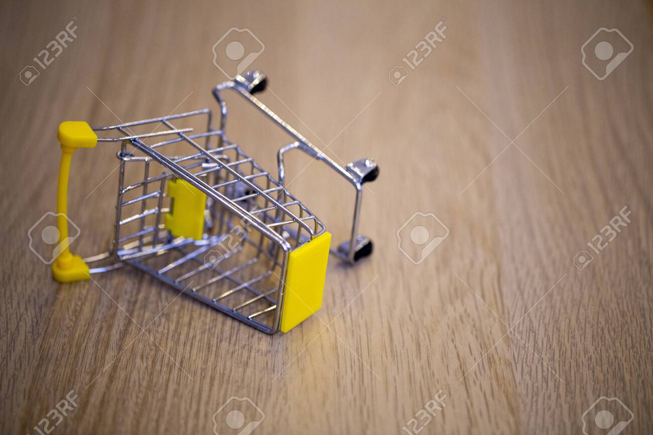 wooden grocery cart