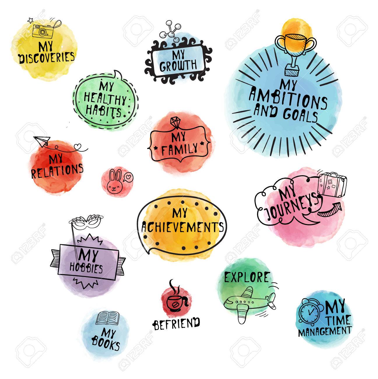 イベント企画文字アイコンのイラスト素材 ベクタ Image