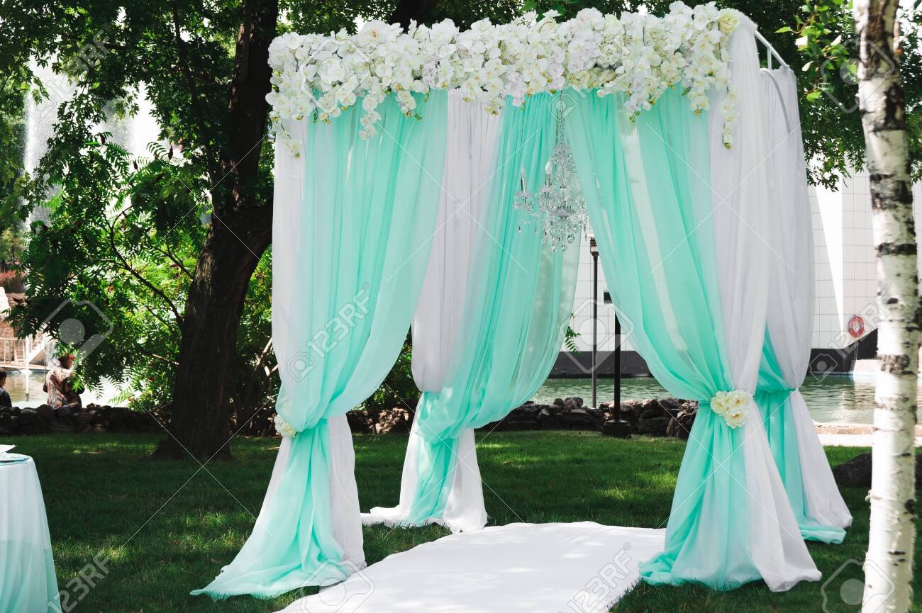 wedding ceremony decoration, beautiful wedding decor, flowers - 121820205 wedding ceremony decoration, beautiful wedding decor, flowers - 121820205
