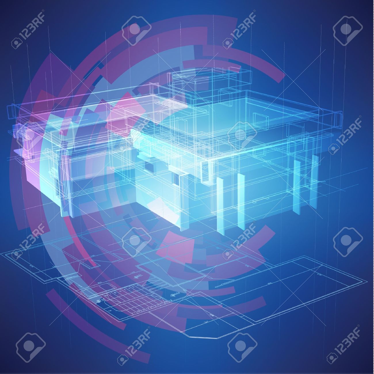 abstract futuristic architectural design urban blueprint architectural background part of project blueprint e14 blueprint