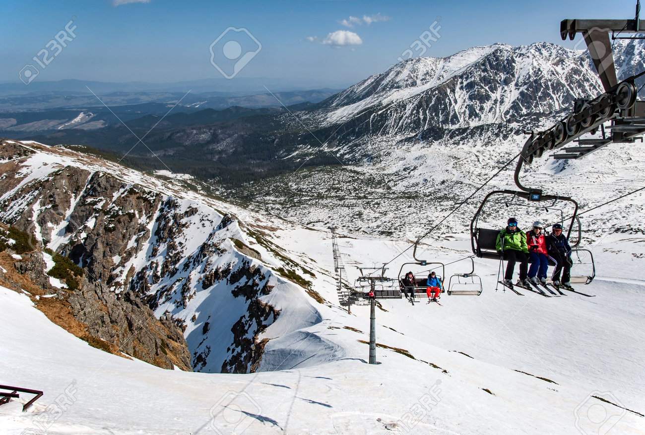 Zakopane Poland April 5 2016 End Of Skiing Season On Kasprowy