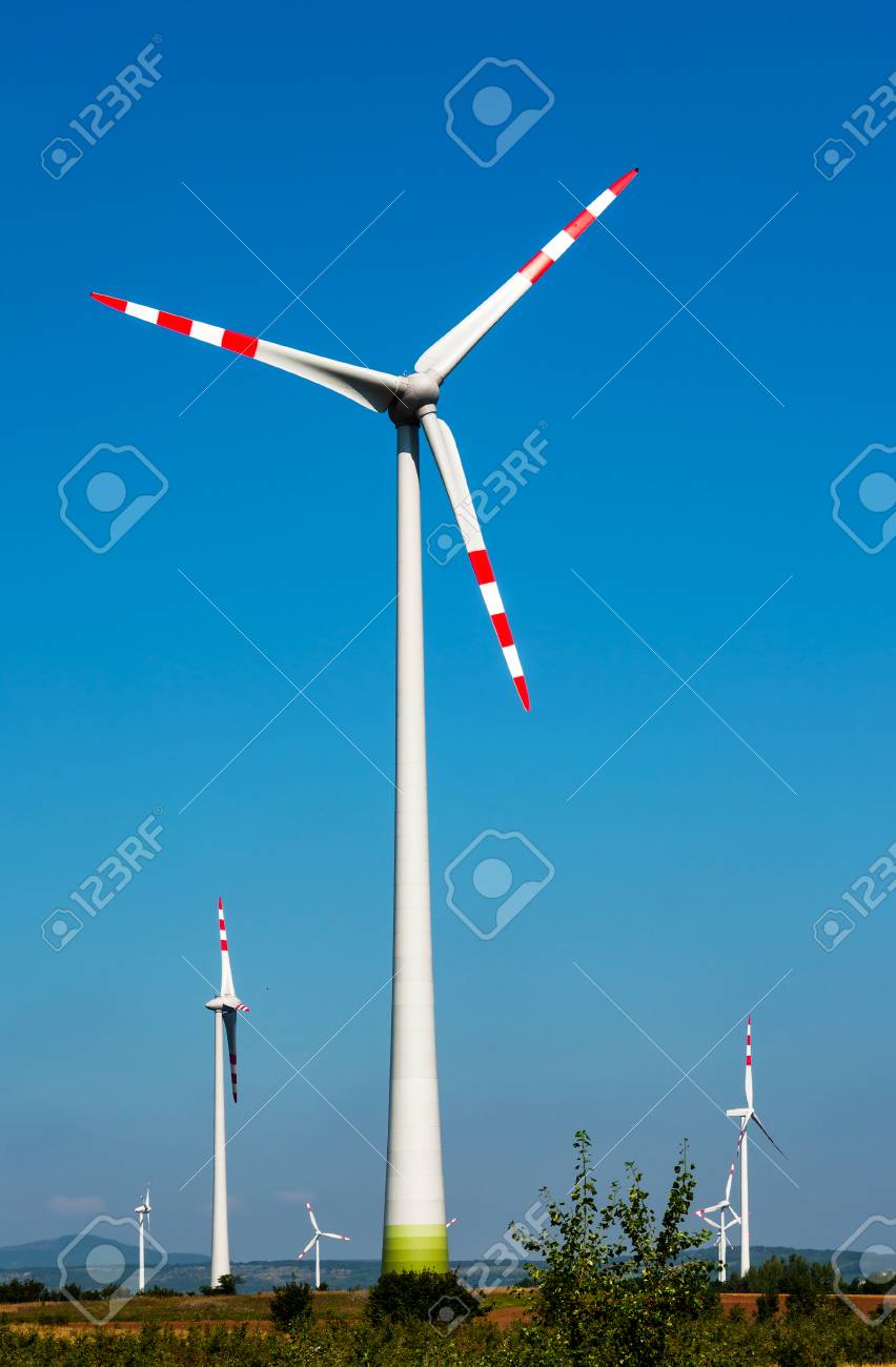 Wind Turbine Electric Power Generator In The Filed In Austria Stock Photo Picture And Royalty Free Image Image 60830555