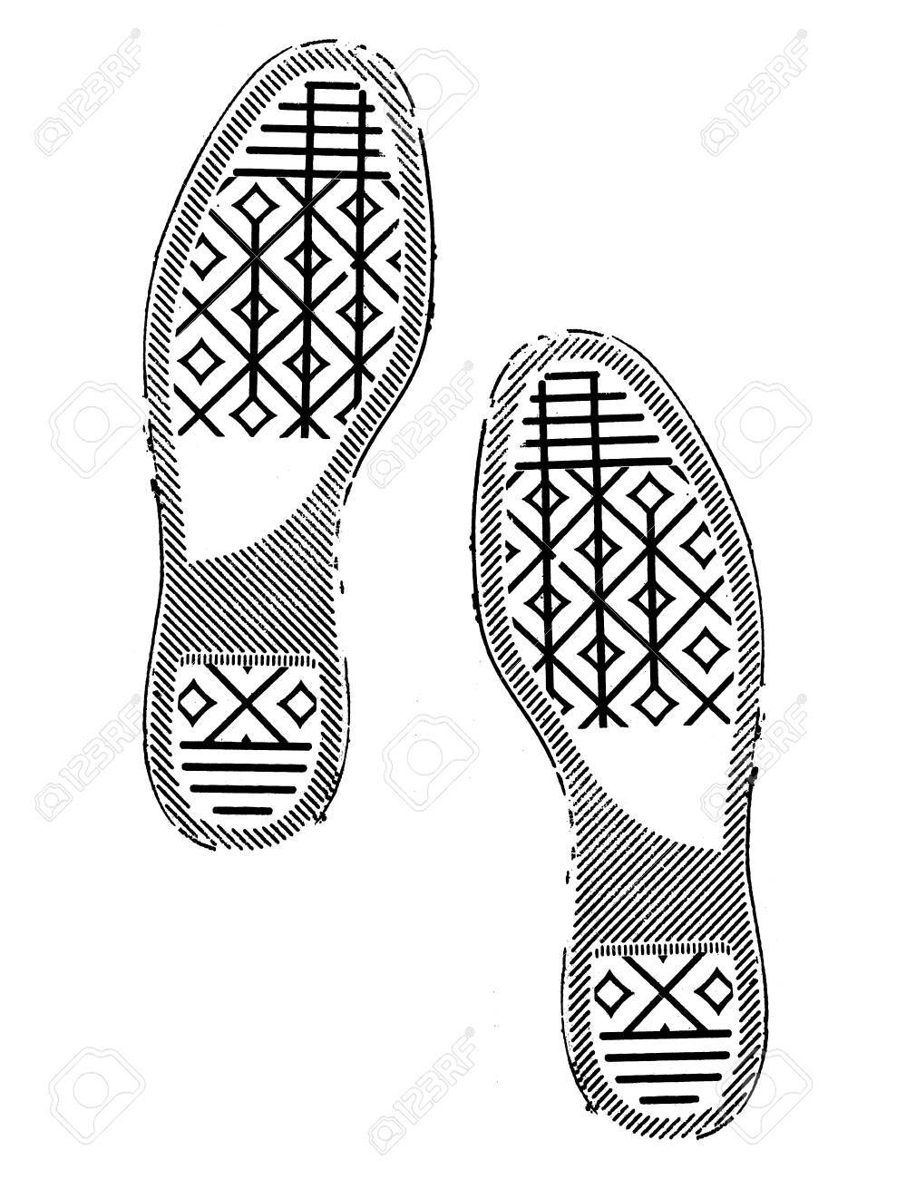 Plantas De Los Pies Zapatos De Impresión - Zapatillas De Fotos, Retratos, Imágenes Y Fotografía De Archivo Libres Derecho. Image 45554427.