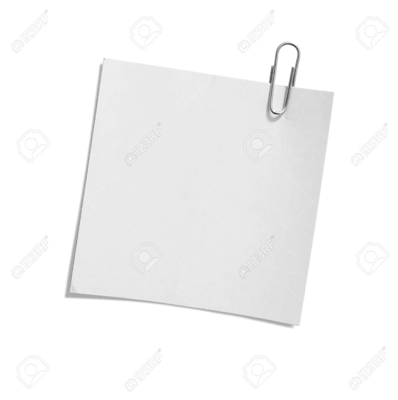 Nahaufnahme Von Einer Büroklammer Und Papier Auf Weißem Hintergrund Mit  Beschneidungspfad Lizenzfreie Fotos, Bilder Und Stock Fotografie. Image  54495633.