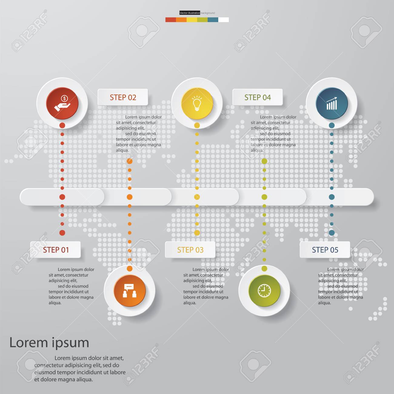 design business chart 5 steps diagram template graphic or website website diagram template